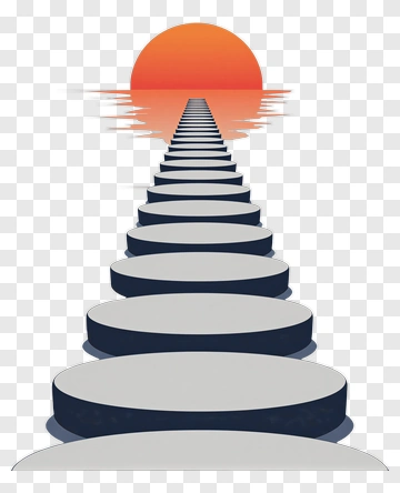 Pathway Leading To A Sunset PNG