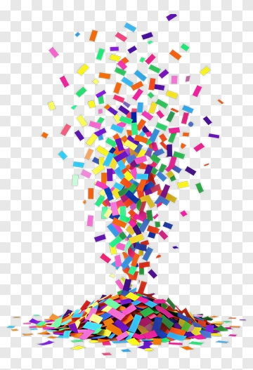 Colorful Confetti Burst PNG