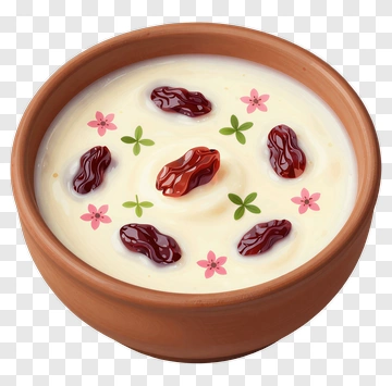 Bowl Of Yogurt With Fruit And Flowers PNG