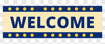 Welcome Sign With Yellow Lights PNG