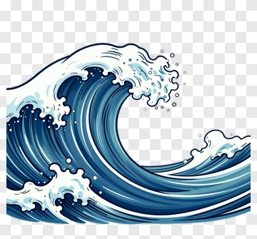 Ocean Wave Illustration PNG