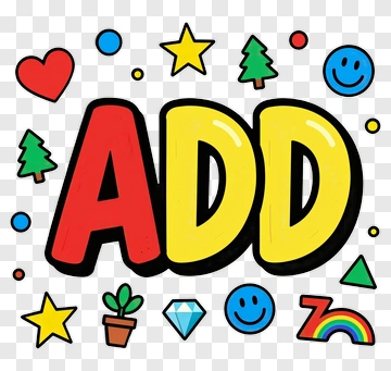 Colorful Add Graphic With Fun Shapes And Icons PNG