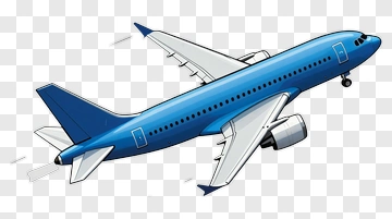 Blue Airplane In Flight PNG