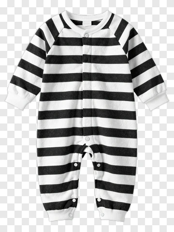 Striped Baby Romper PNG