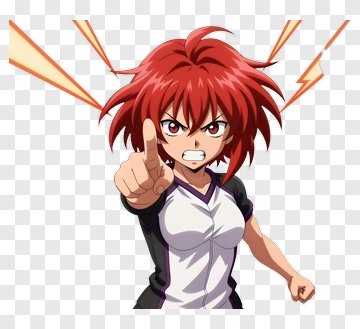 Angry Anime Character Pointing Finger PNG