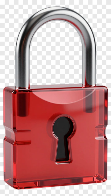 Red Padlock PNG