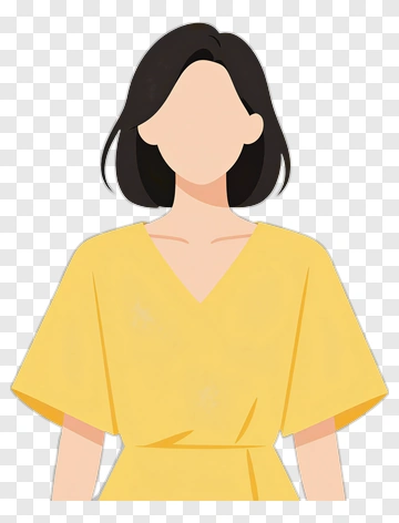 Woman In Yellow Dress PNG