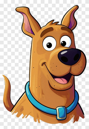 Cartoon Dog With Blue Collar PNG