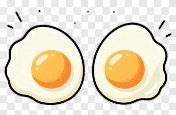 Cartoon Fried Eggs PNG