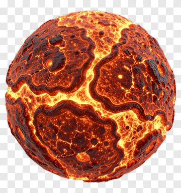 Lava Planet Texture PNG
