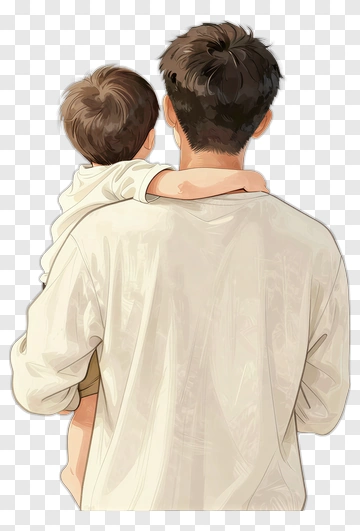 Father Holding Child PNG