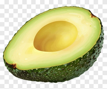 Avocado Half With Visible Seed PNG