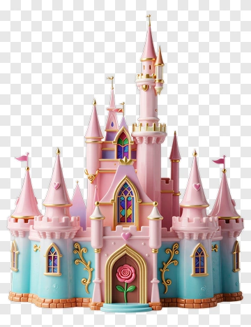 Colorful Fairy Tale Castle PNG