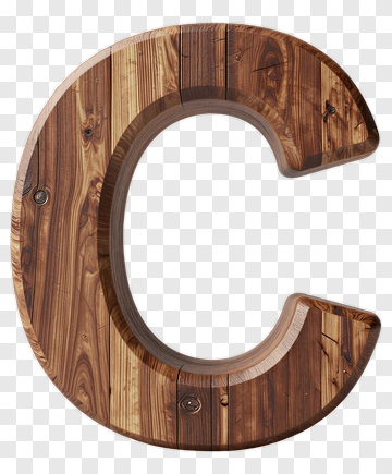 Wooden Letter C PNG