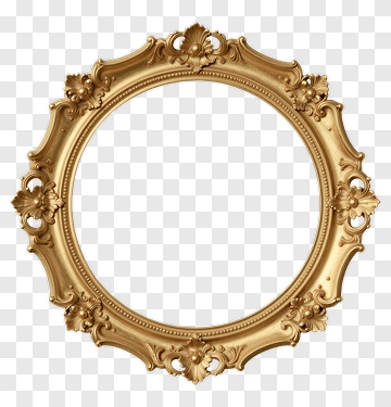 Ornate Gold Picture Frame PNG