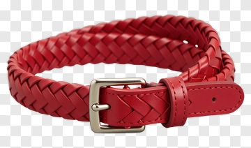 Red Braided Leather Belt PNG