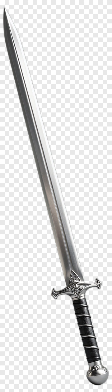 Silver Sword With Intricate Hilt PNG