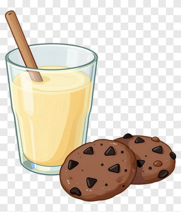 Milkshake With Chocolate Chip Cookies PNG