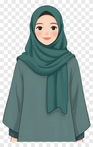 Cartoon Woman Wearing A Hijab PNG