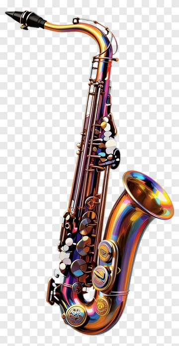 Colorful Saxophone PNG