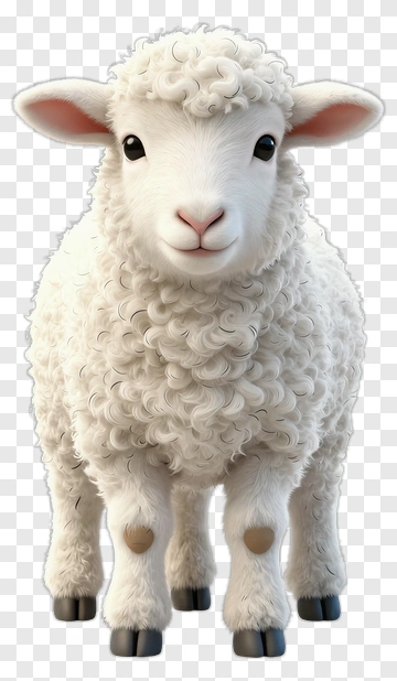Cute Cartoon Sheep PNG