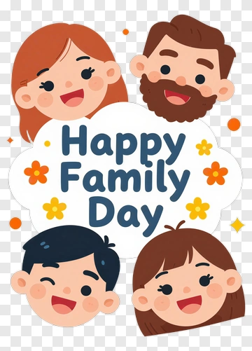 Happy Family Day Illustration PNG