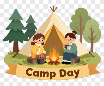 Camp Day With Friends By The Fire PNG