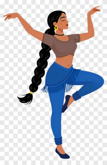 Dancer In Blue Outfit PNG