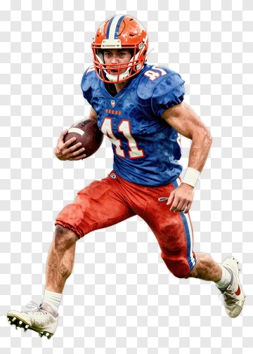 Football Player Running With A Ball PNG