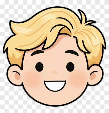 Cartoon Boy With Blond Hair PNG