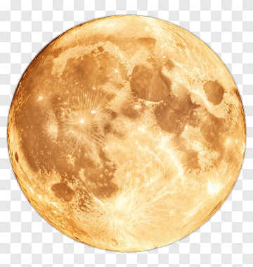 Full Moon With Golden Glow PNG