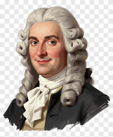 Portrait Of A Historical Figure With Curly Hair PNG