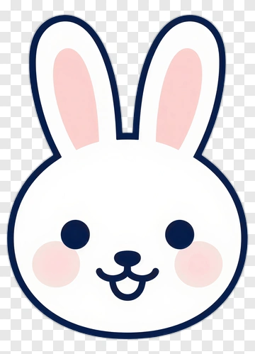 Cartoon Bunny Face PNG