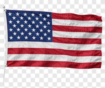 American Flag Waving In The Wind PNG