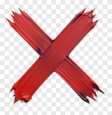 Red Brush Stroke Cross PNG