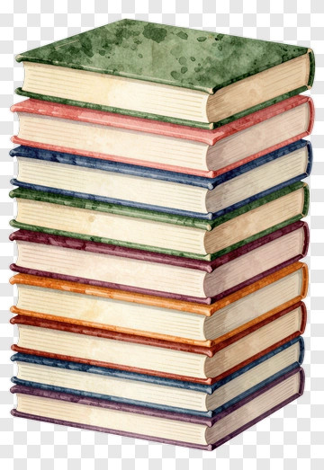 Stack Of Colorful Books PNG