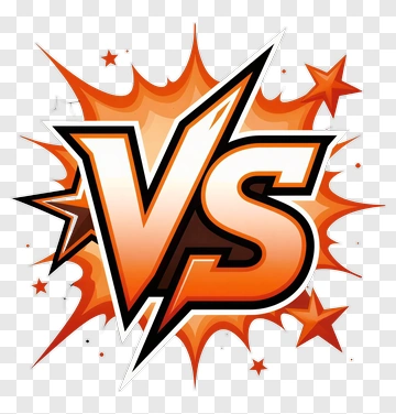 Vs Graphic With Explosive Background PNG