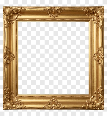 Ornate Gold Picture Frame PNG