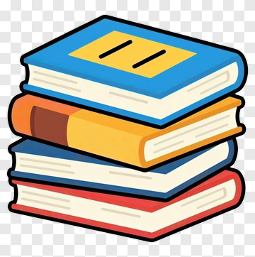 Colorful Stack Of Books PNG