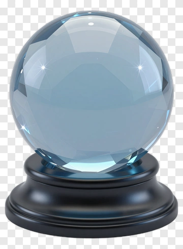 Crystal Ball On Black Stand PNG