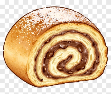 Delicious Chocolate Swirl Roll PNG