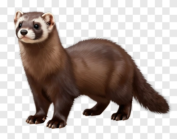 Realistic Ferret Standing PNG