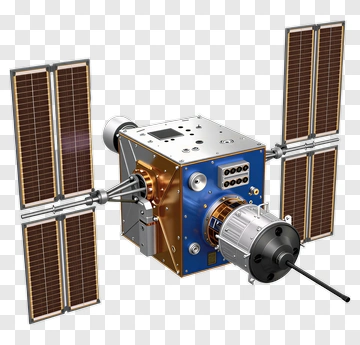 3D Satellite With Solar Panels PNG