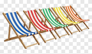 Colorful Beach Chairs PNG