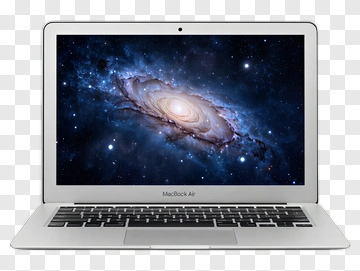 Laptop Displaying A Galaxy PNG