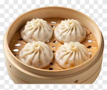 Steamed Dumplings In Bamboo Steamer PNG