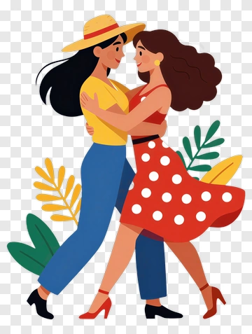 Happy Couple Dancing Together PNG