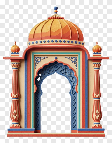 Colorful Archway With Dome PNG