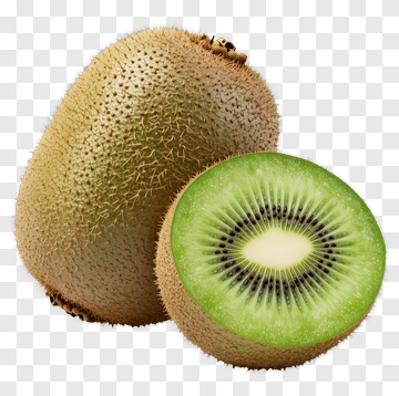 Kiwi Fruit With A Cut Half PNG