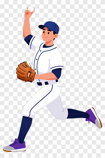 Baseball Player Throwing A Ball PNG